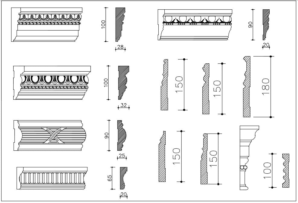 Over 1200+ Decorative Elements,Crown molding,Chair-rail,Door Trim,Skirting Board,Corner Post,Plain Molding