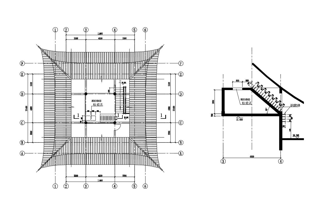 Chinese Architecture CAD Drawings-Chinese Pavilion,Garden Design