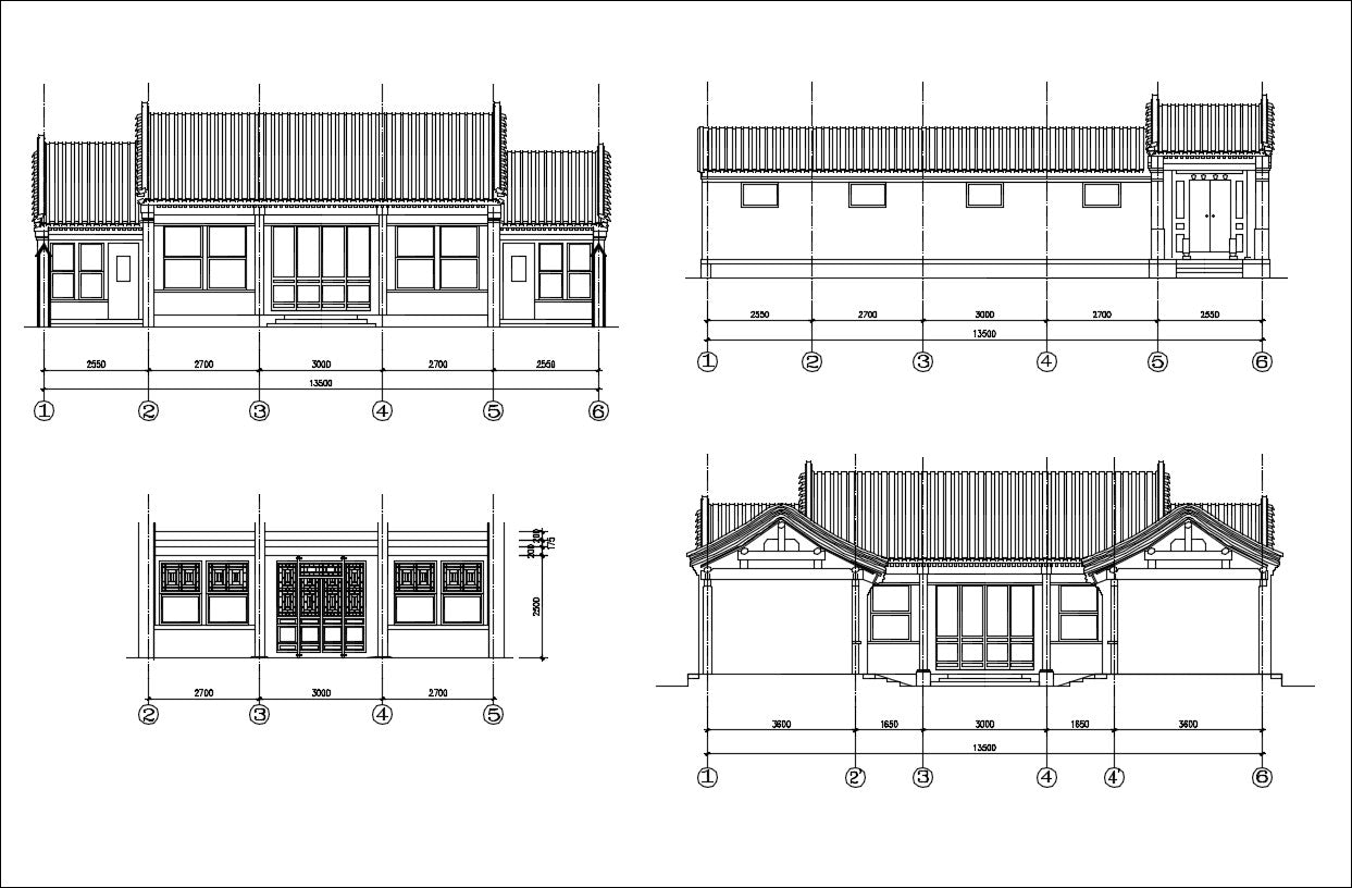 Chinese Architecture CAD Drawing-Chinese Courtyard