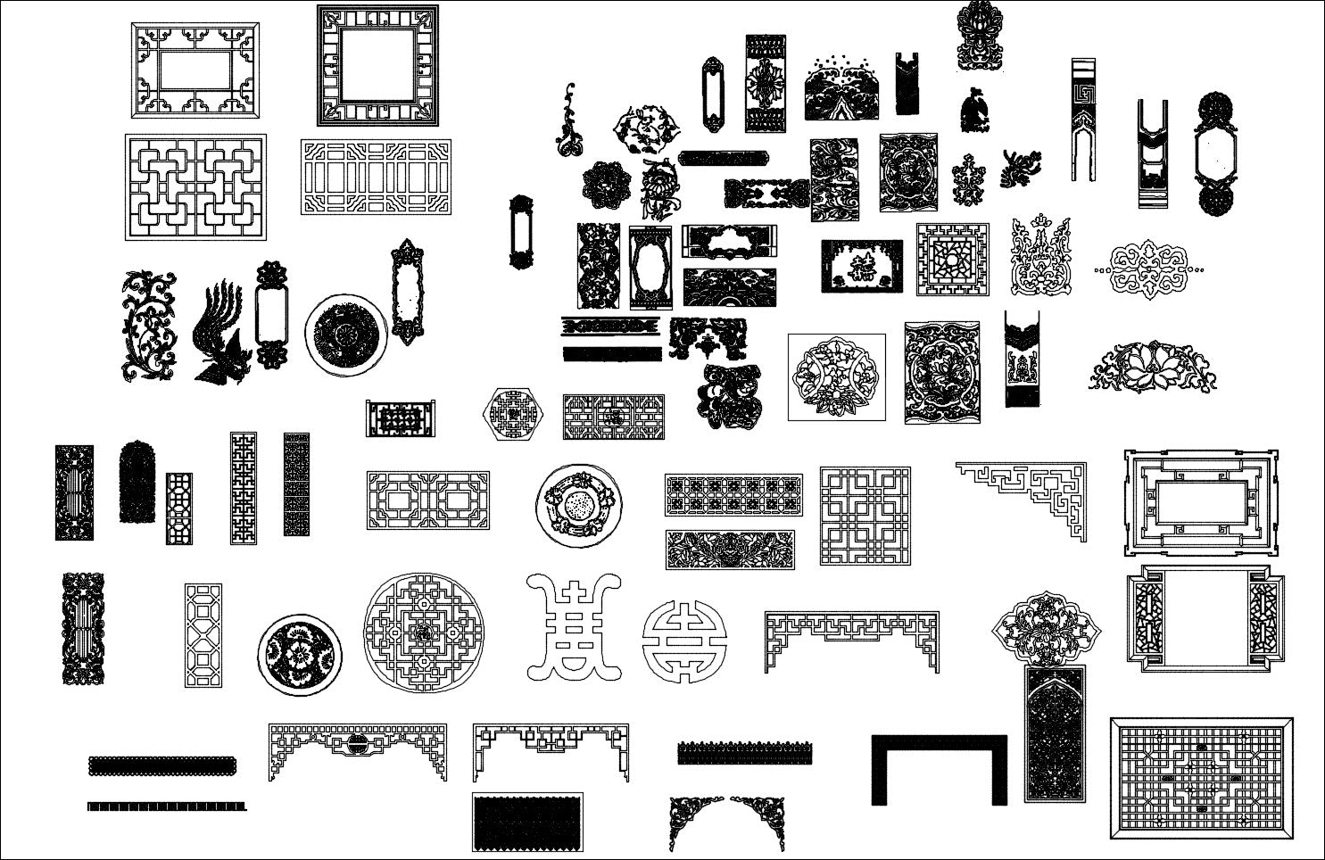 All Chinese Carved CAD Elements V.2