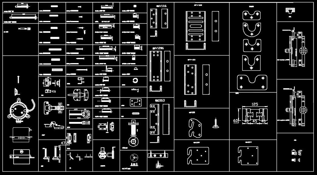 Over 2000 Hardware Accessories CAD Blocks-Home Hardware Accessories,Accessories, Parts & Hardware