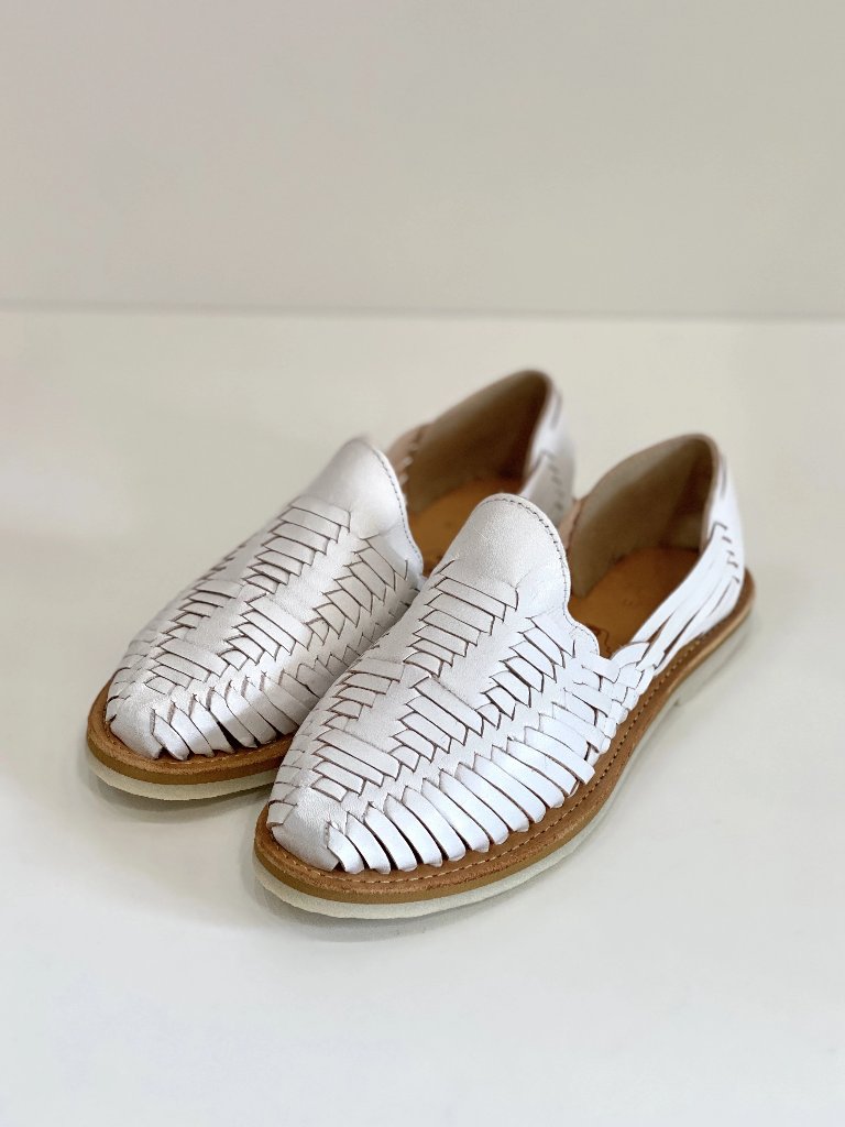 white mexican sandals