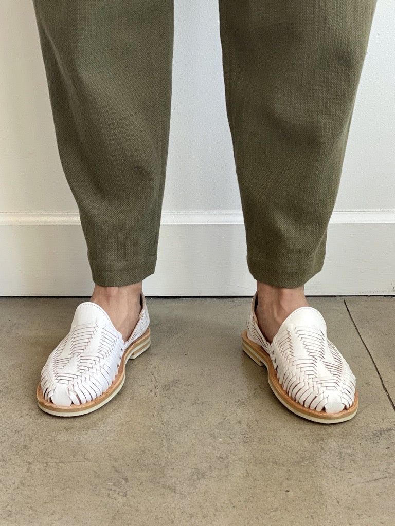 white mexican huaraches