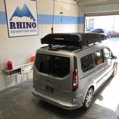 Ford Transit with iKamper Skycamp Roof Top Tent installed at Rhino Adventure Gear in California