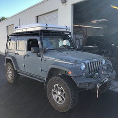 2014 JKU Rubicon with James Baroud Evasion installed on Gobi Rack at SF and SD's Premier Overland Outfitter