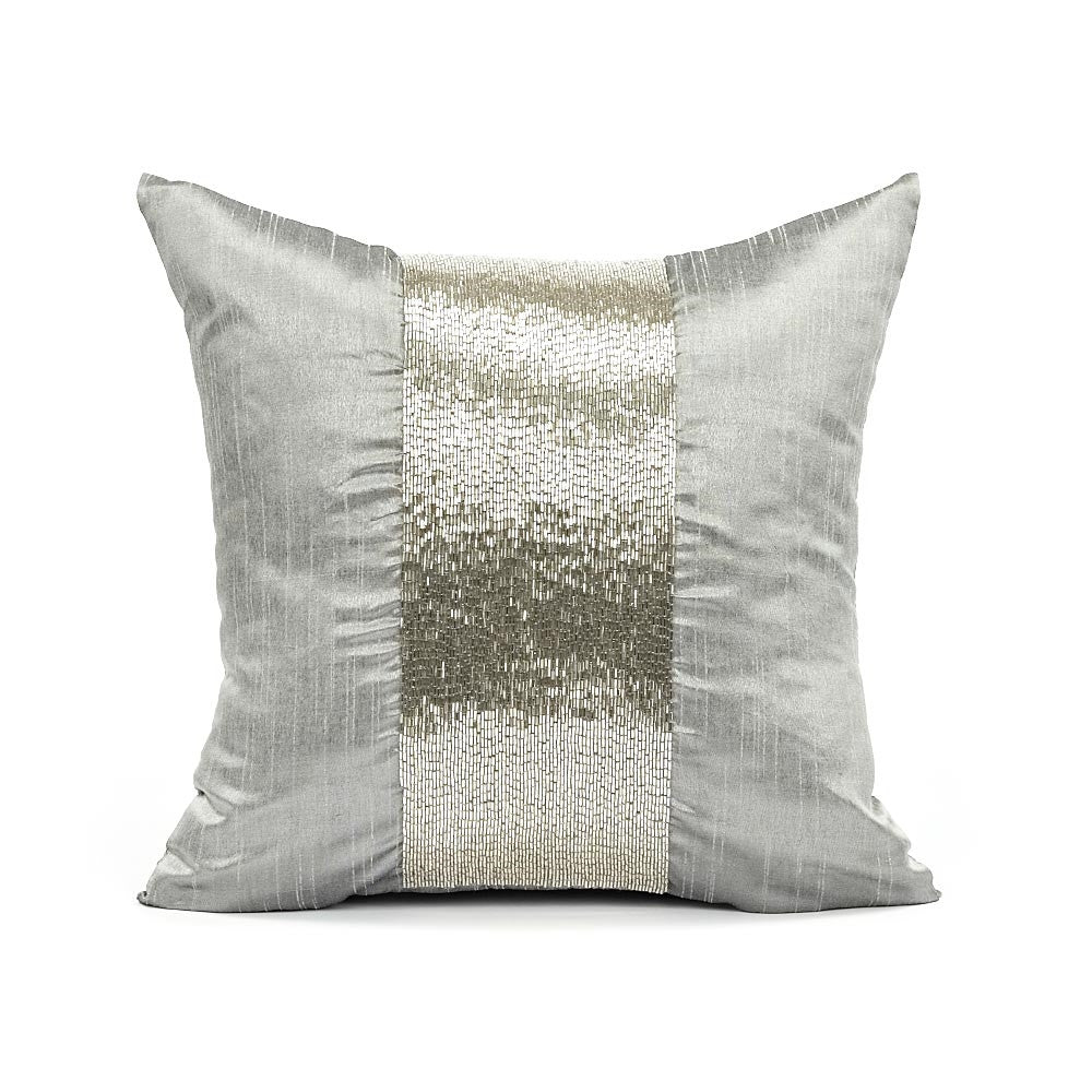 silver sequin throw pillows