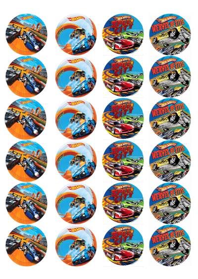 Hot Wheels Edible Cupcake Toppers – VIParty