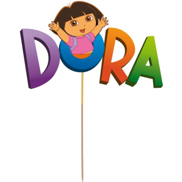 Dora the Explorer Card Cake Topper