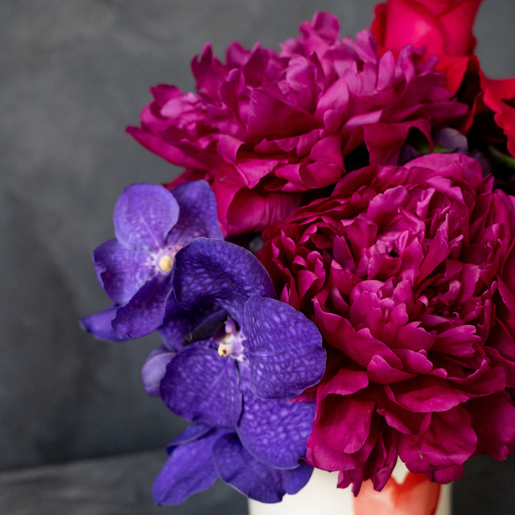 Peonies and Orchids Valentines day Flower Delivery | Wedding Florist Rochester Ny | Rose Delivery 