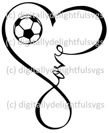 Love Soccer Heart Infinity Symbol Digitallydelightfulsvgs