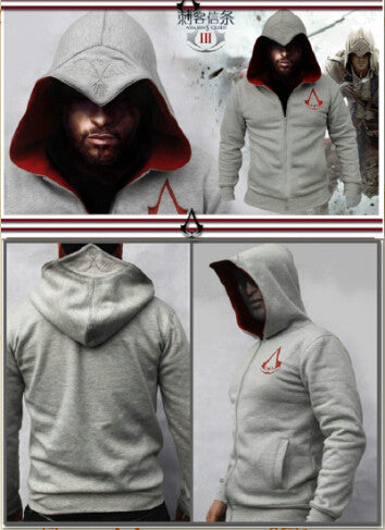 assassin's creed zipper hoodie