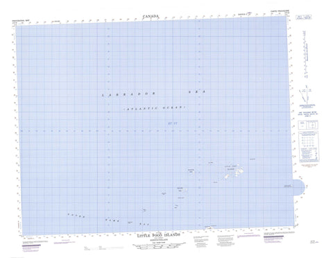 002E16 Little Fogo Islands Canadian topographic map, 1:50,000 scale
