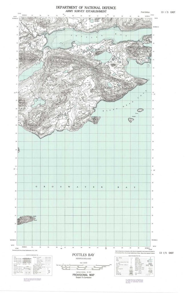 Buy Pottles Bay Topo Map 013i05e Yellowmaps Map Store 0674