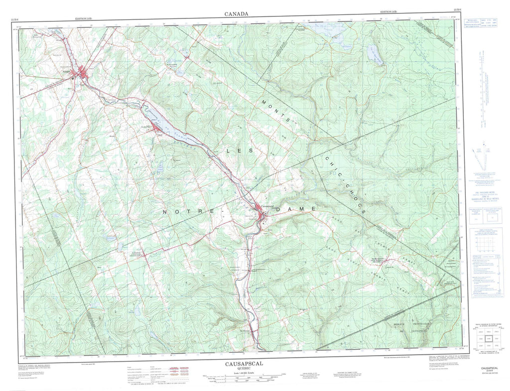 Buy Causapscal Topo Map 022b06 Yellowmaps Map Store 4486