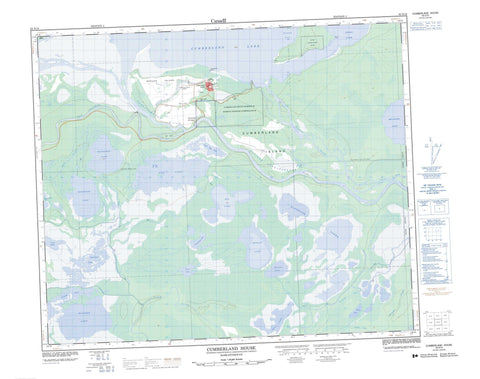063E16 Cumberland House Canadian topographic map, 1:50,000 scale