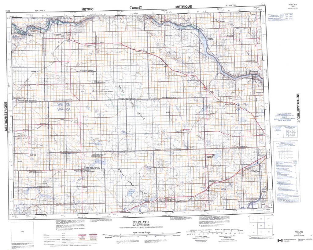 Buy Prelate Topo Map 072k Yellowmaps Map Store 6585