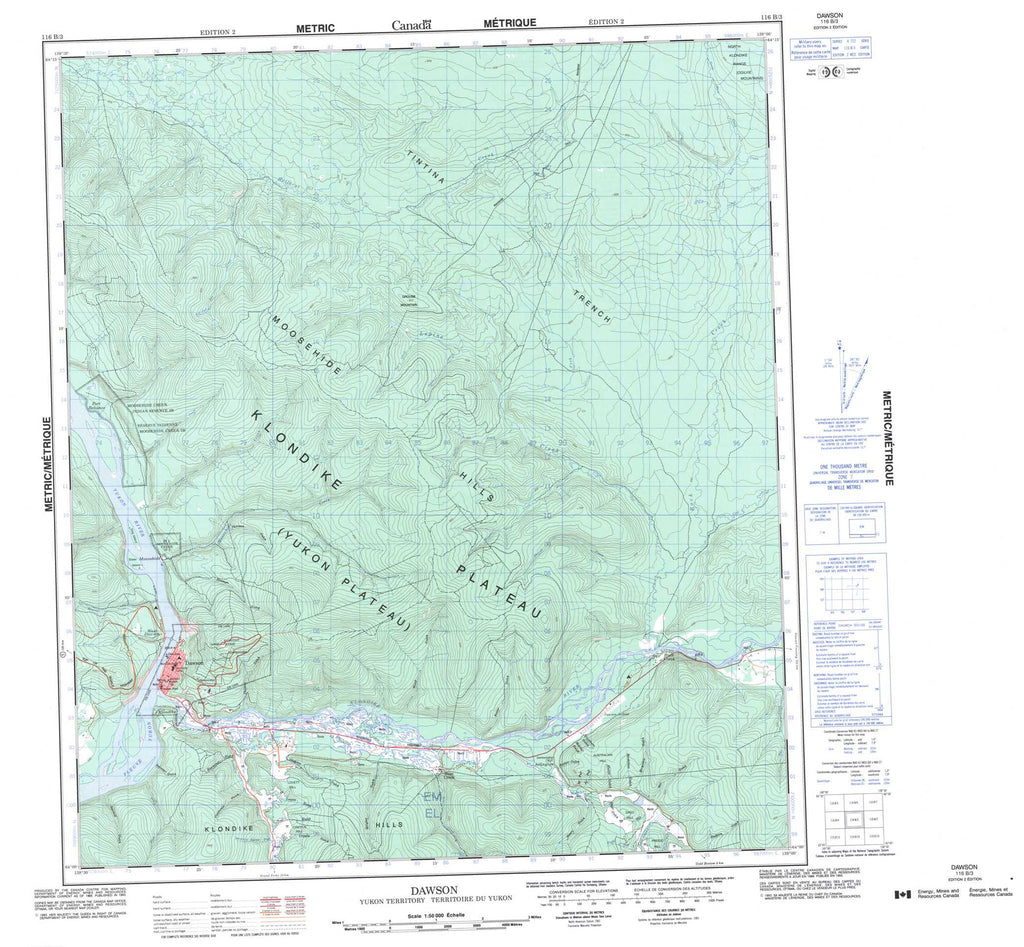 Buy Dawson Topo Map 116b03 Yellowmaps Map Store 2433