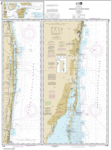 Buy map Jupiter Inlet to Fowey Rocks; Lake Worth Inlet (11466-39) by NOAA