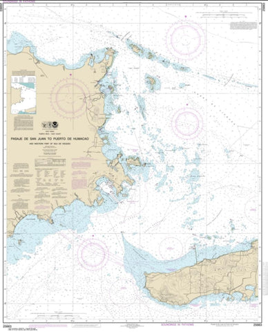 Buy map Pasaje de San Juan to Puerto de Humacao and Western Part of lsla de Vieques (25663-29) by NOAA