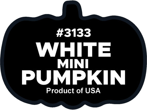 White Mini Pumpkin 3133 plu label