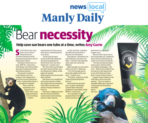 The Manly Daily Sun Bear Sunscreen