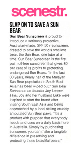 Scenster Sun Bear Sunscreen