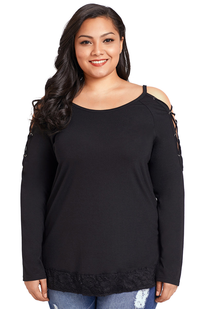 Black Lace up Sleeves Size – SEXY AFFORDABLE CLOTHING