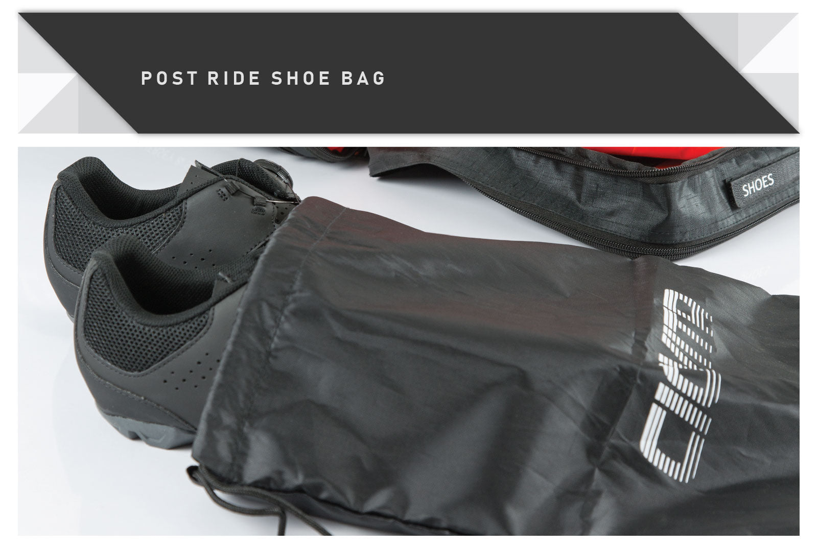 Dedicated post ride shoe bag