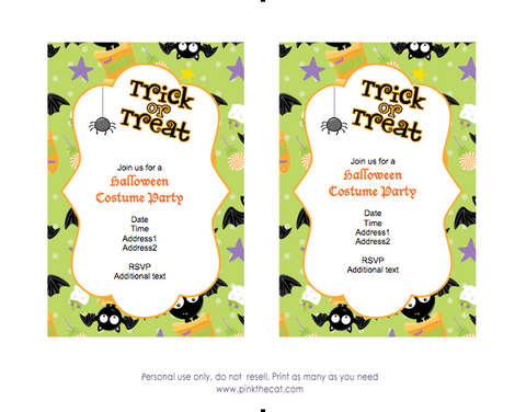 free halloween invitations for kids