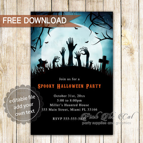 free halloween invitations for kids