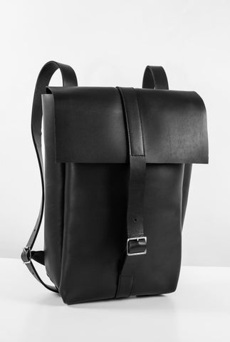 Water Resistant Leather Solid Backpack