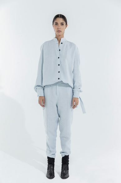 Rosie Light Blue Linen Shirt