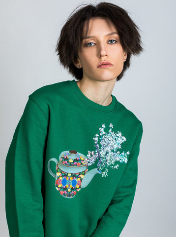 Laima Jurca Sweatshirt Teapot Print