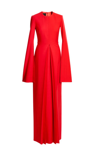 Red Long Wool Dress
