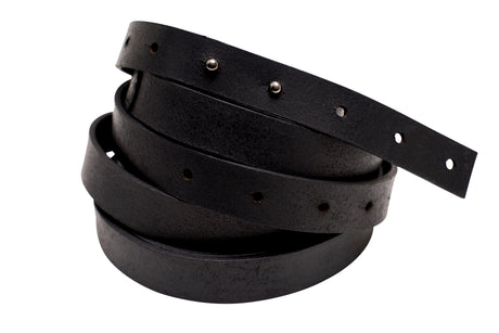 Iveta Vecmane Thin Black Leather Wrap Belt