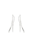 Hammered Crawlers Silver Earrings