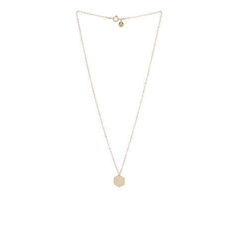 Hexagon Necklace Gold