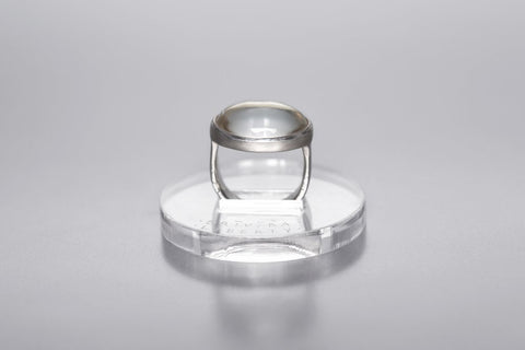 Silver ring with rock crystal 