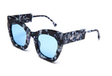 Square Oversized Blue Marble Supernormal Sunglasses