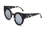 Oversized Cat Eye Patterned Black Supernormal Sunglasses