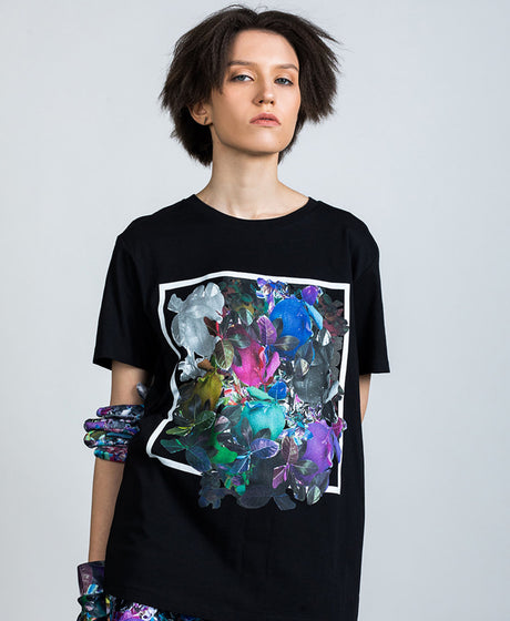 Laima Jurca T-shirt Chunky Floral Print