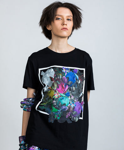 Laima Jurca T-shirt Chunky Floral Print