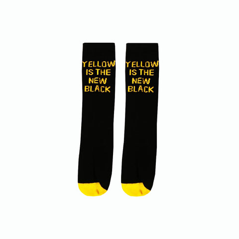 Yellow is the new black socks