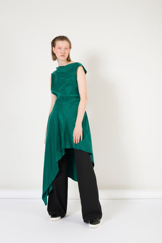 Asymmetric Emerald Dress