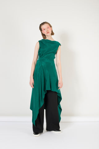 Asymmetric Emerald Dress