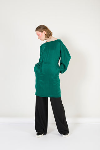Rectangle Sleeve Emerald Dress