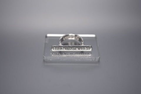 Silver plain ring with inscription in Latin