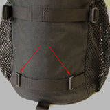 On the bottom center of all the long lens cases is a pair of Uniloops for attaching the pouch for your tripod.