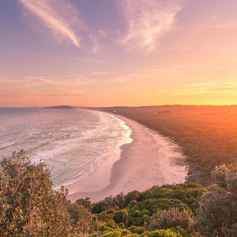 Byron Bay sunset in Australia.