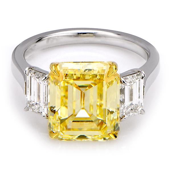 Fancy Yellow Diamond Engagement Ring 